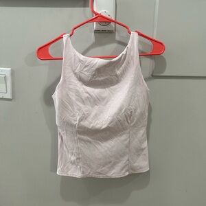 Blogilates Women's Boatneck Crisscross Tank Top - Light Pink M